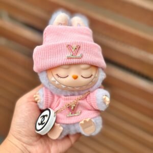 Fashion Dress - LV Style Pink Top+ LV Style Hat + Bag