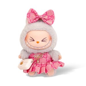 Fashion Dress - Pink Gucci Style Skirt + Bow + Gucci style bag