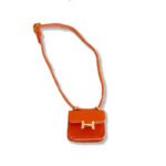 Fashion Dress - Orange Hermes Style Bag