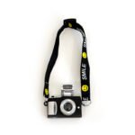 Camera with built-in battery and flash