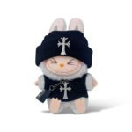 Fashion Dress - Chrome Hearts Style Black overalls + Black hat + Black Bag