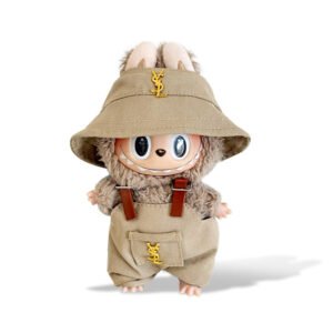 Fashion Dress - YSL Style khaki overalls + khaki hat